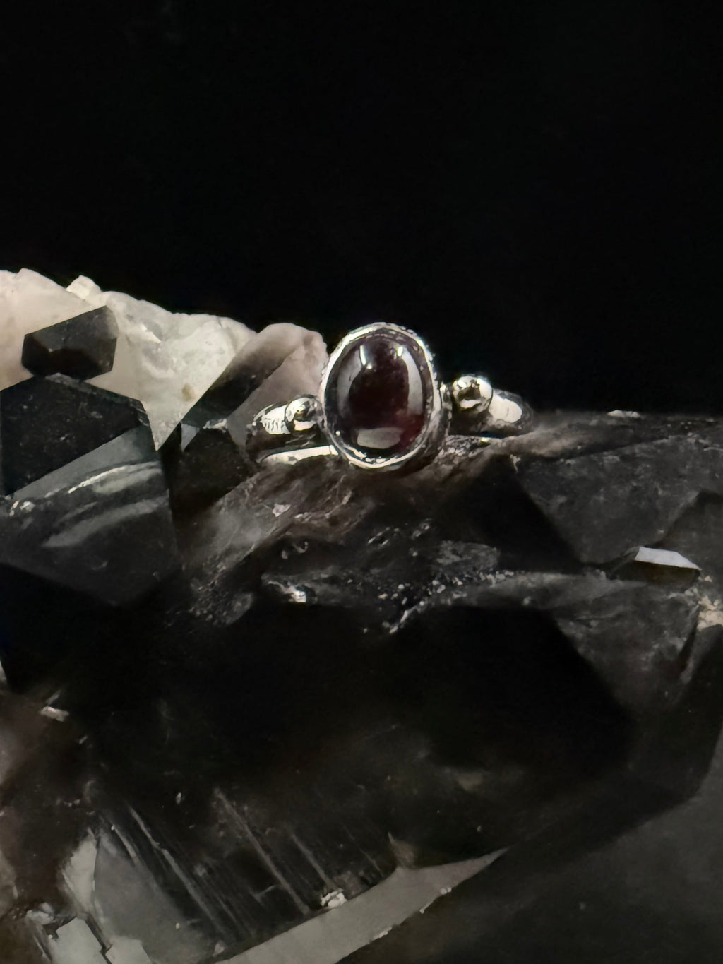 Aries Season Garnet Ring