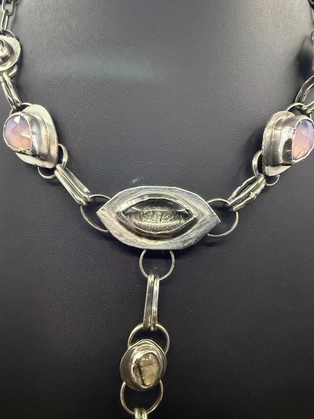 Caamp Lavender Moonstone Lariat Necklace