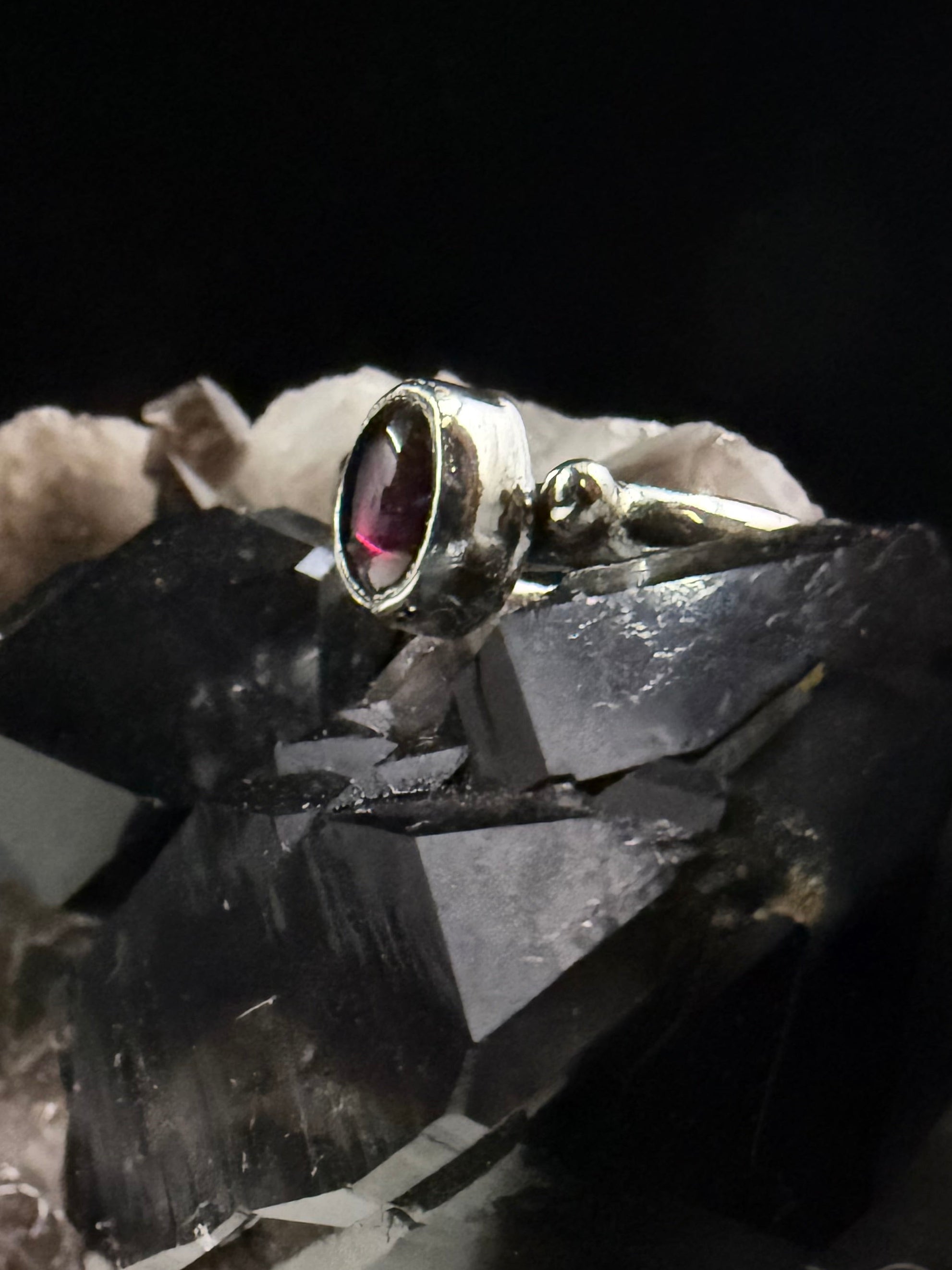 Aries Season Garnet Ring