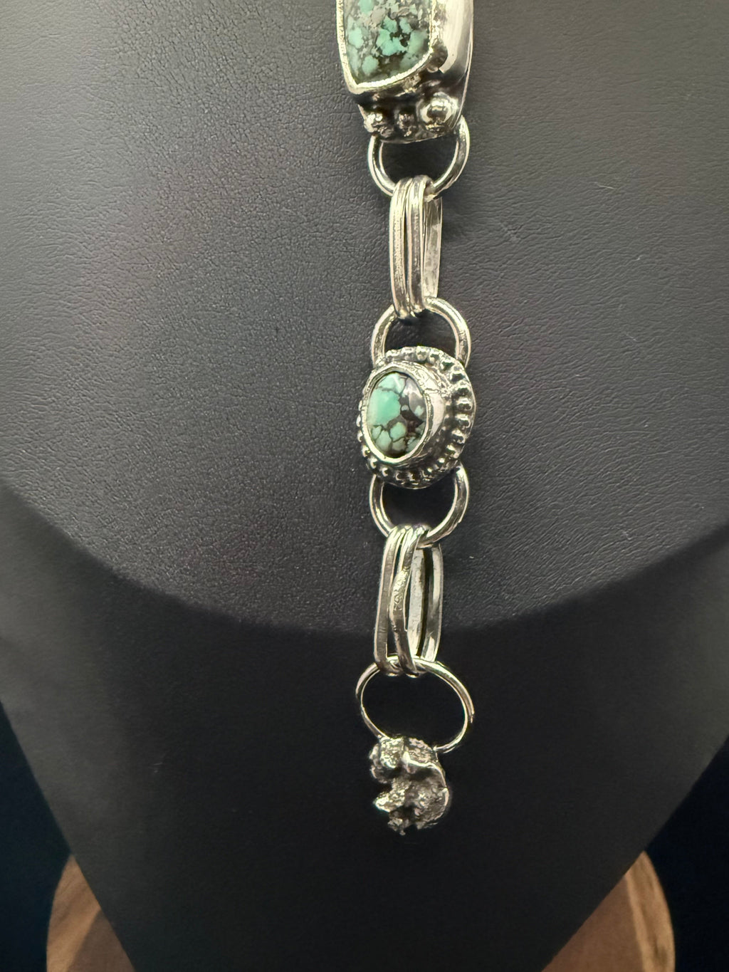 Turquoise Paperclip Lariat Necklace