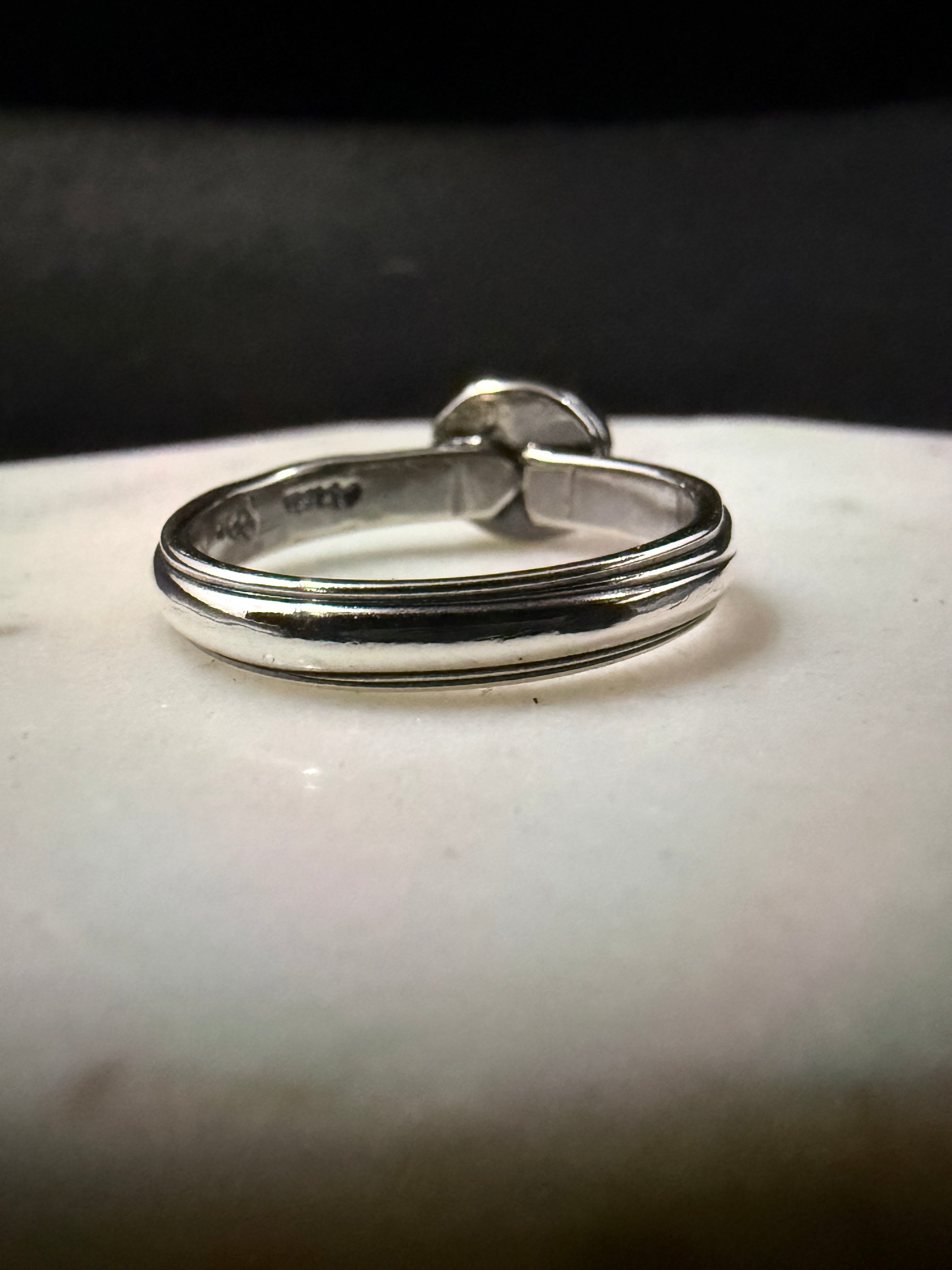 Flame Onyx Stacker Ring