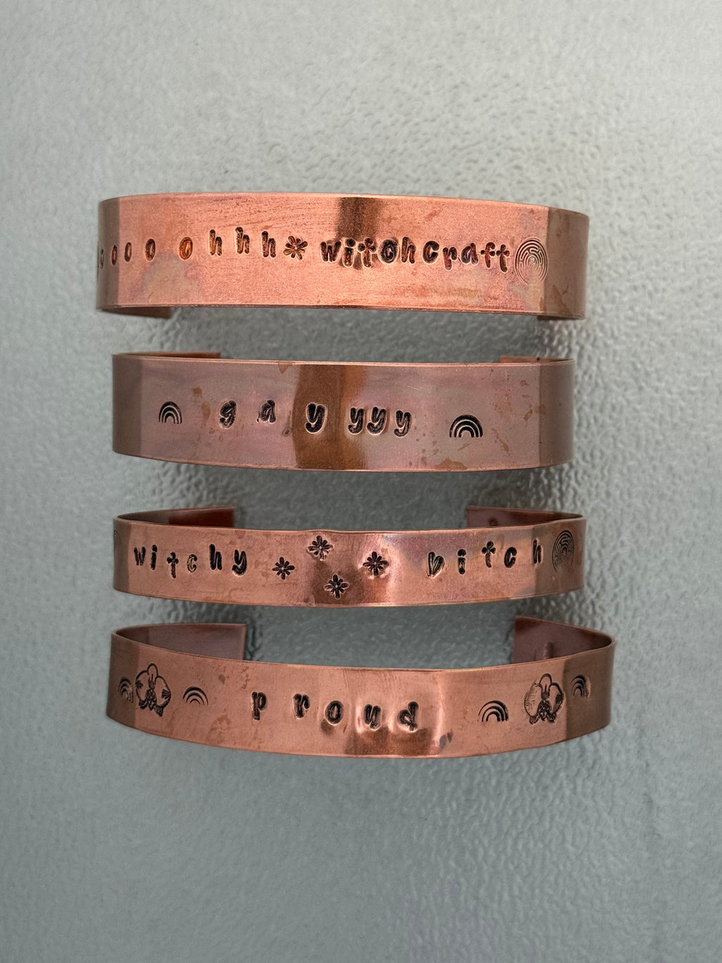 Copper & Brass Stamped Bangles