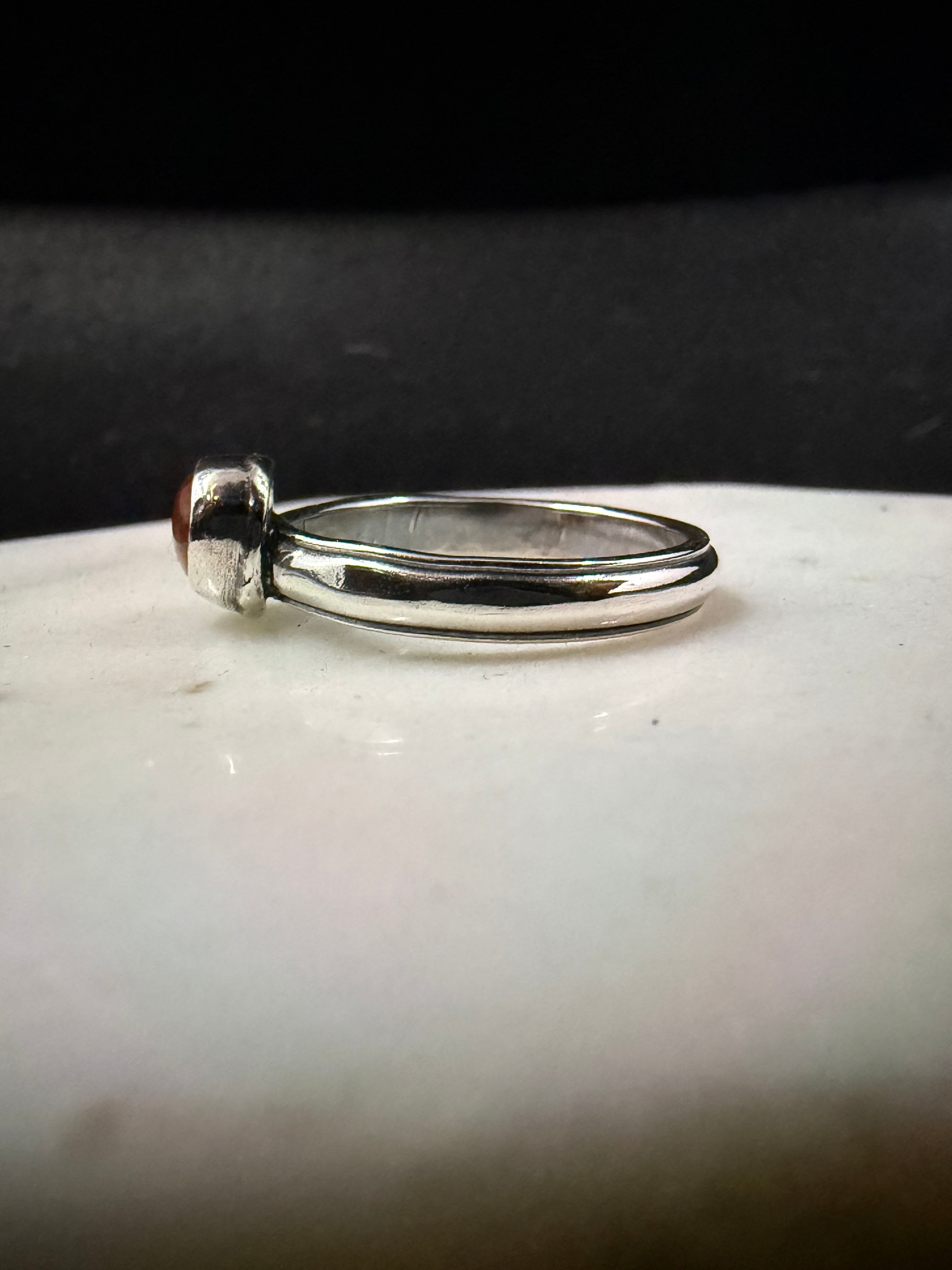 Flame Onyx Stacker Ring
