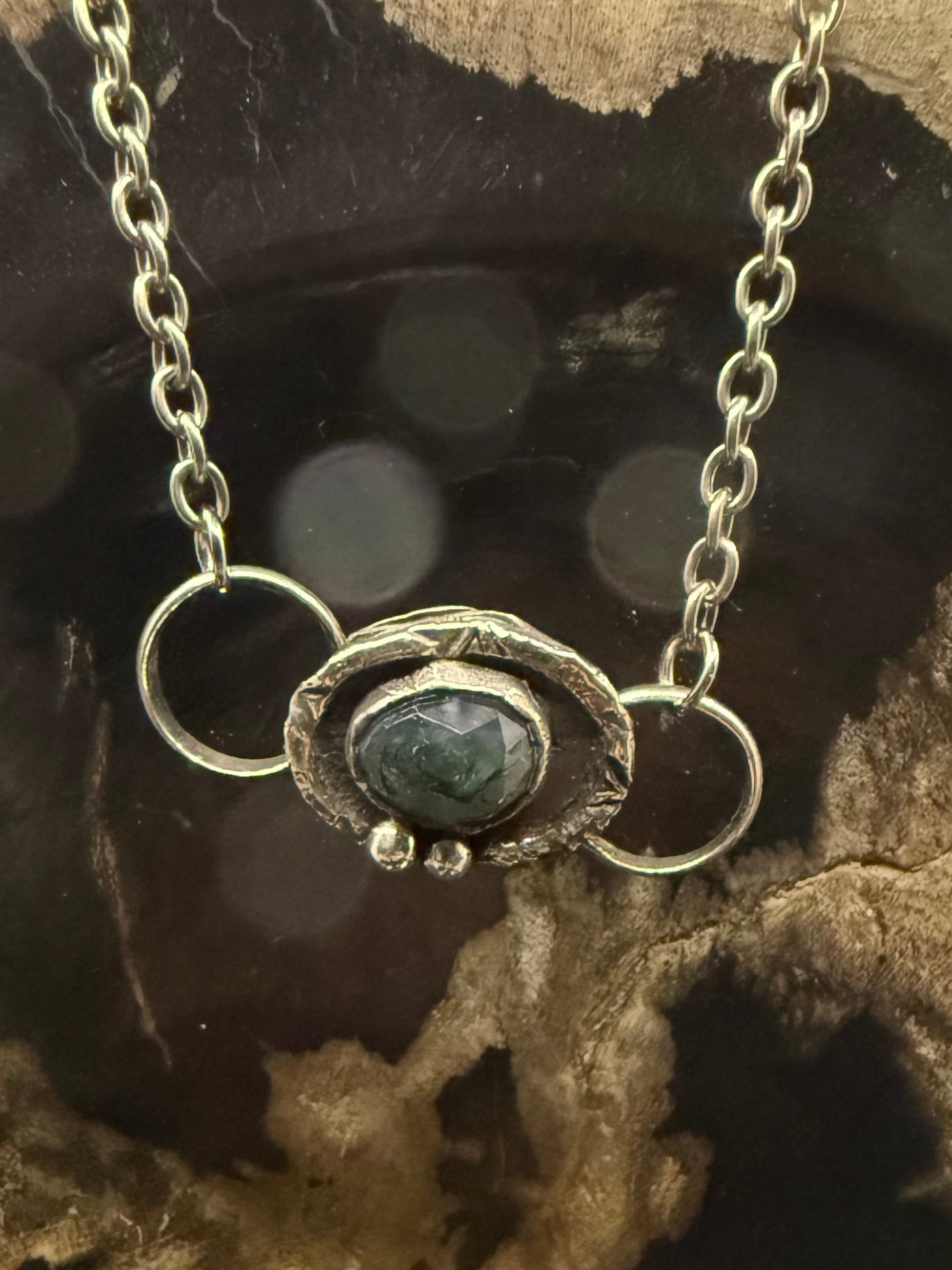 Moss Agate Gobbler Necklace