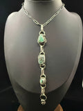 Turquoise Paperclip Lariat Necklace