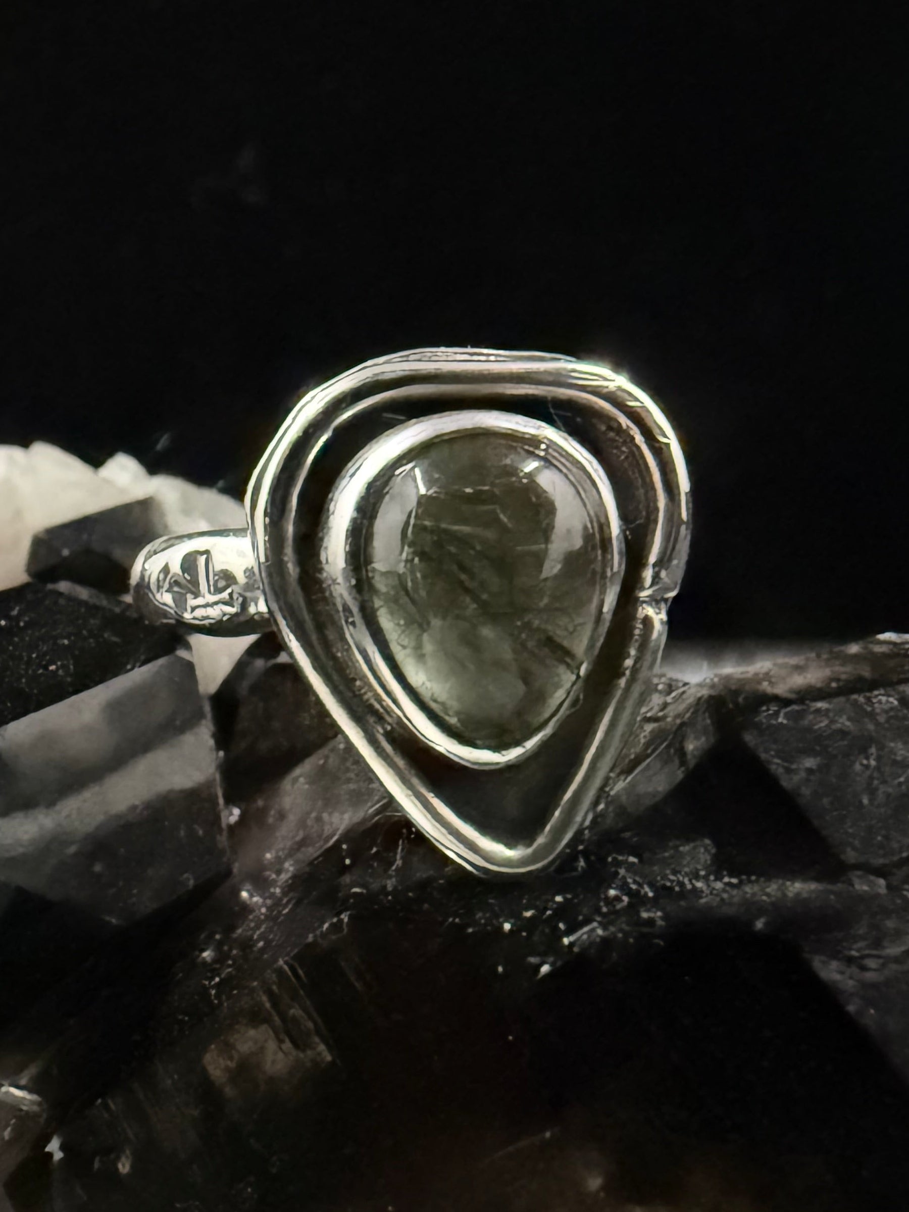 Garden Cabbage Rutilated Quartz Ring