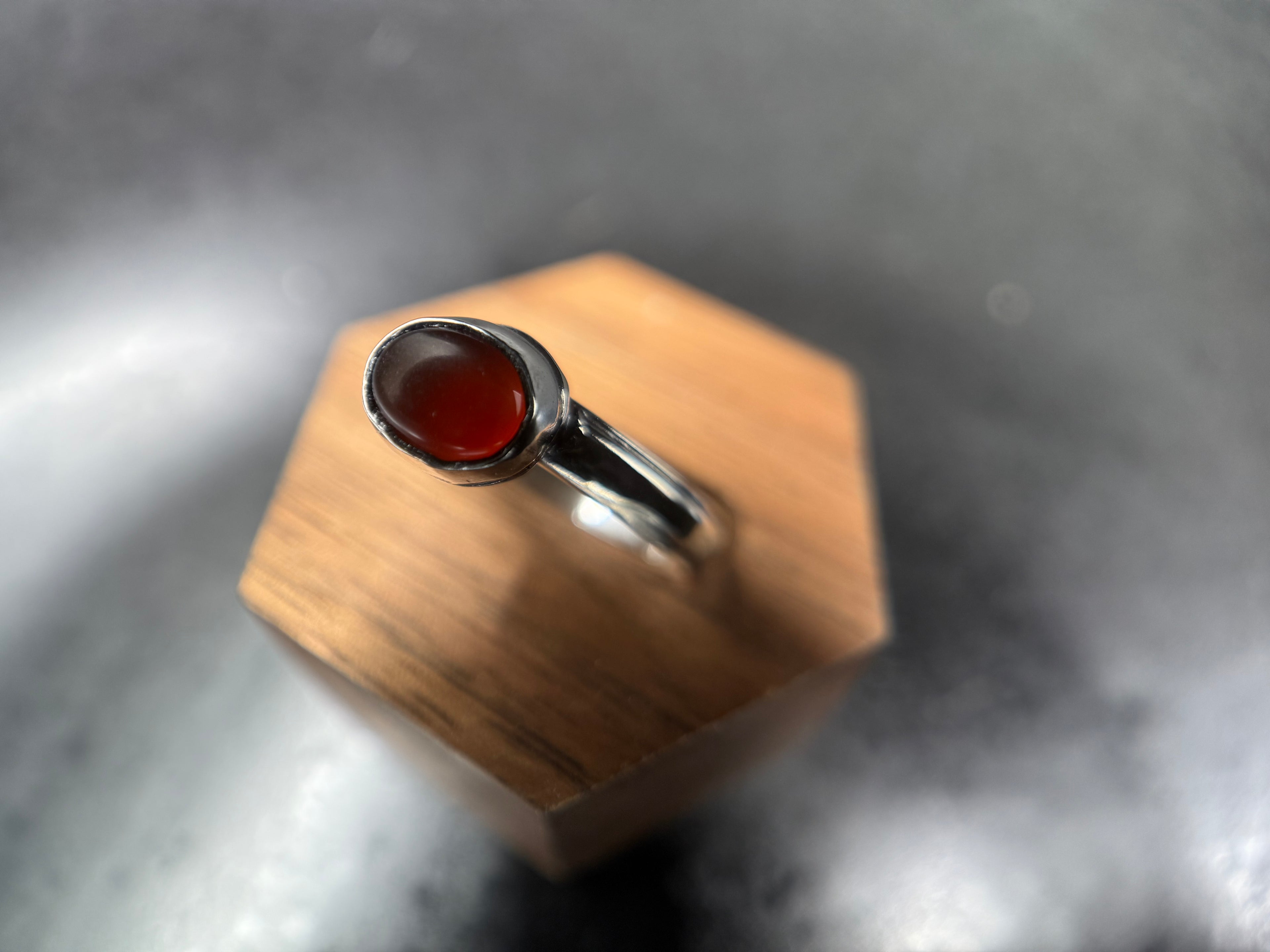 Flame Onyx Stacker Ring