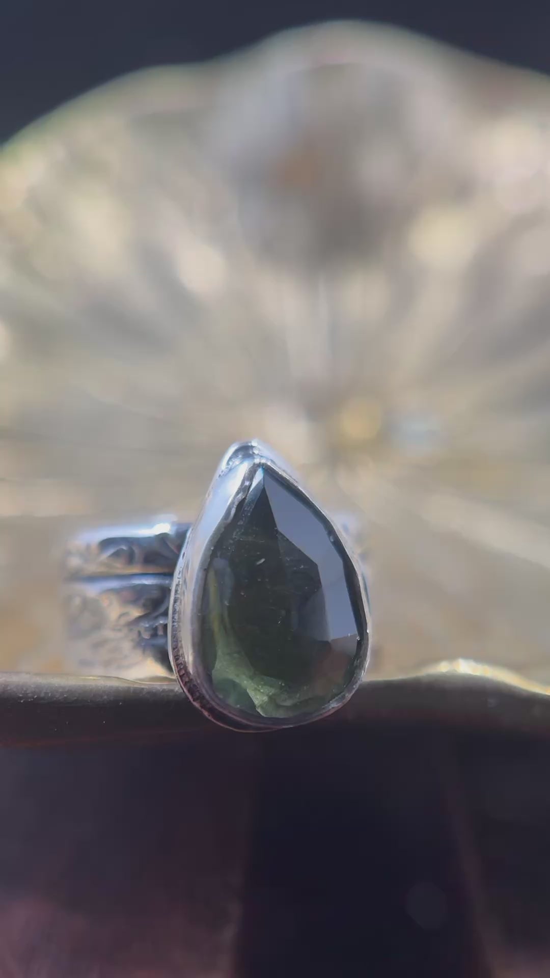 Suburban Requiem Moldavite Ring