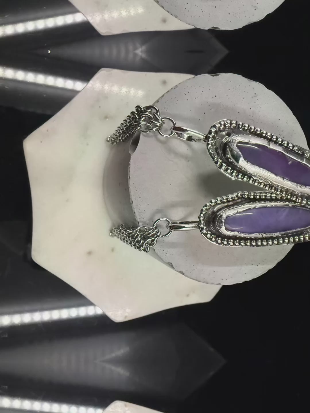 Lavender Marriage Alt Earrings